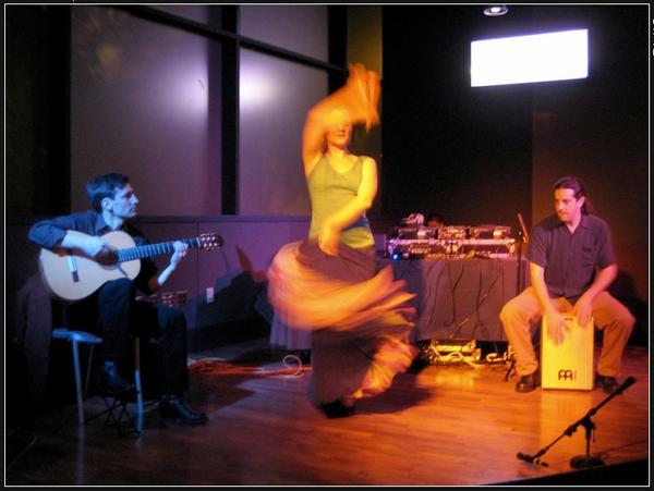 John Kerr performing w/ flamenco dancer